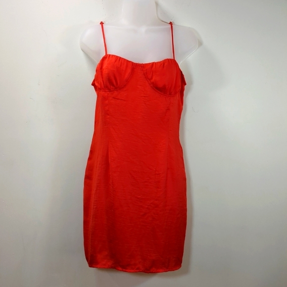 Princess Polly Women's Red Mini Slip Dress, Size 10 - Picture 1 of 10